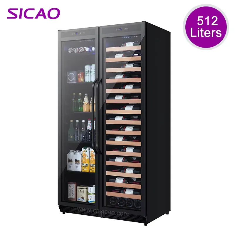 Home Bar And Fridge - Réfrigérateur à boissons encastrable, double porte,