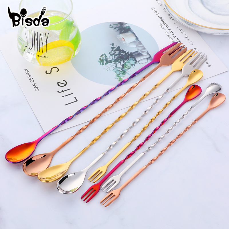 Bar Spoon Twisted - Cuillères de bar à cocktail avec