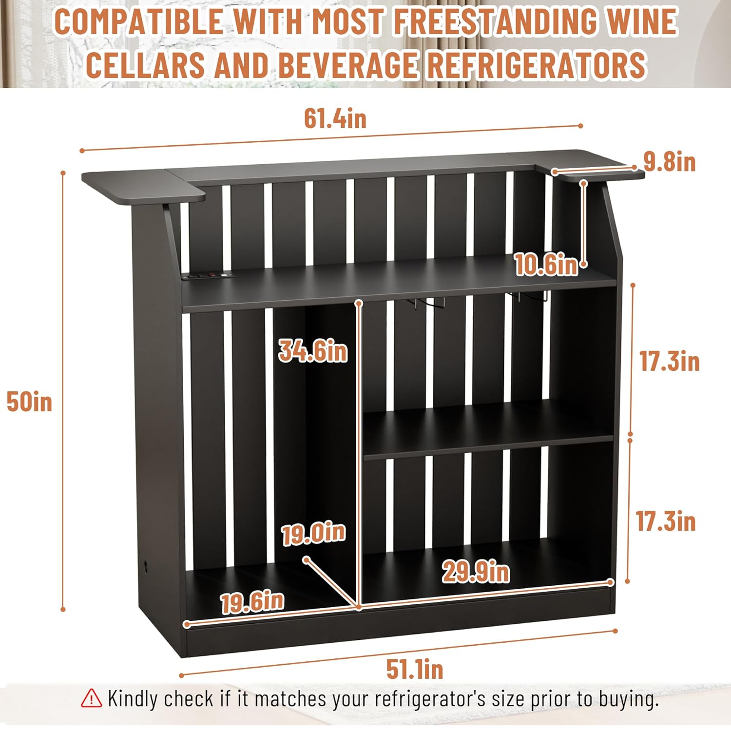 Table de bar en forme de U, un - Home Bar And Fridge avis et prix
