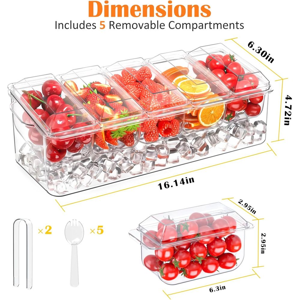 Plateau à condiments, support  - Garnish Tray Set avis et prix
