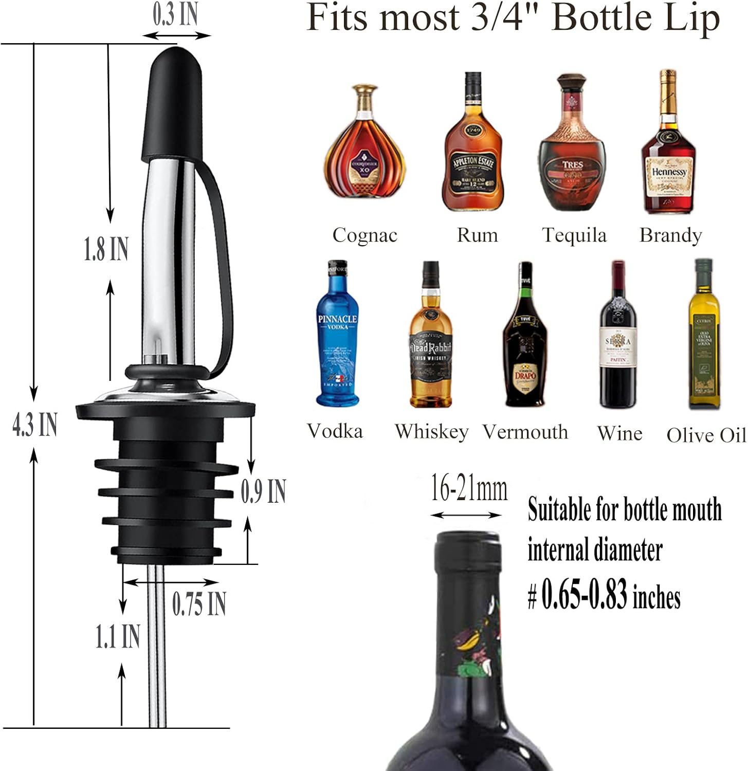 Lot de 12 becs verseurs pour s - Speed Pourer Cap avis et prix