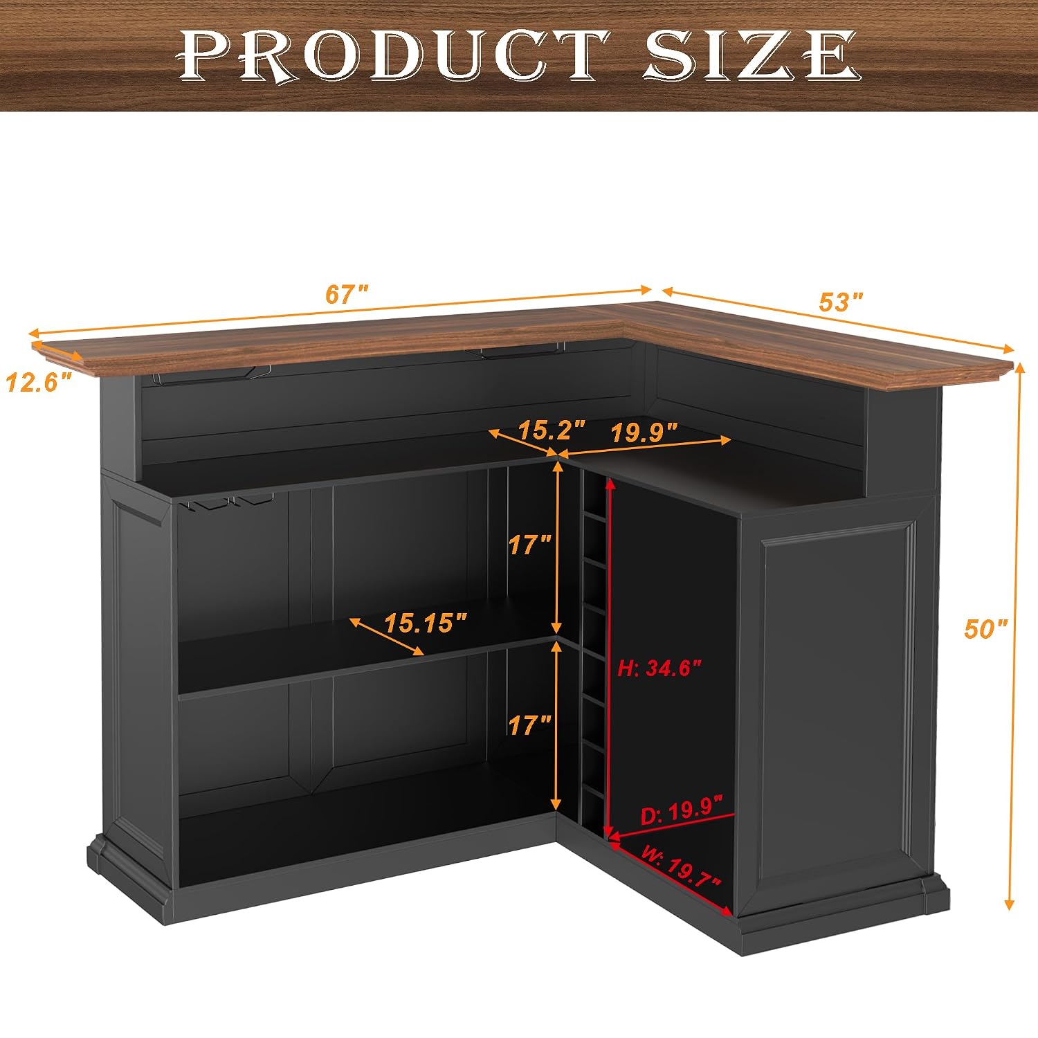 Meuble bar en L pour la maison - Home Bar And Fridge avis et prix